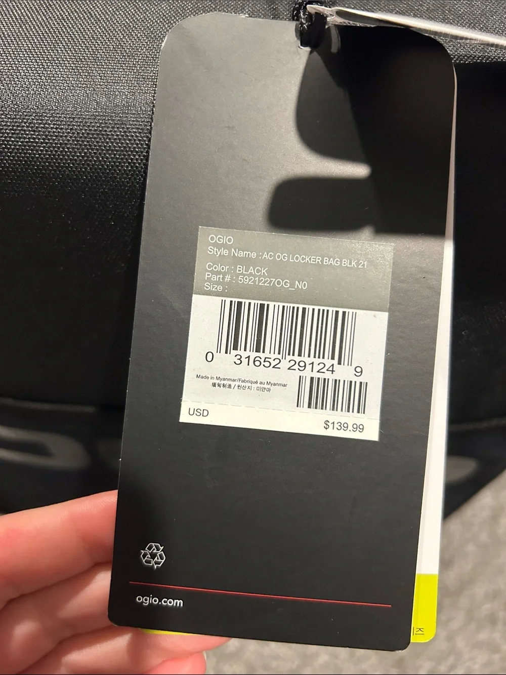 NWT Locker Bag